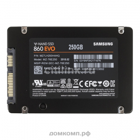 самый дешевый SSD на 250 Гб Samsung 860 EVO [MZ-76E250BW]